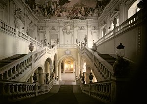 La escalera, construida entre 1719-44